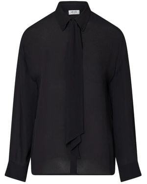 Liu Jo Blouse Met Strikkraag - Zwart