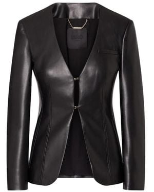 Liu Jo Jassen ,Zwart ,Leer Blazer