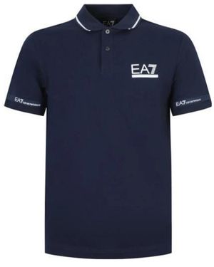 EA7 Blaues Polo Shirt 3Dpf19Pj04Z1554
