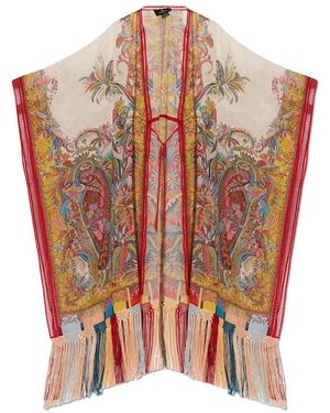 Etro Jassen ,Veelkleurig ,Jurk Met Franjes - Roze