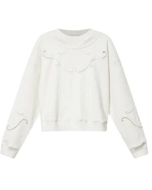 Isabel Marant Hoodies & Sweatvesten ,Katoen Vella Sweatshirt - Wit