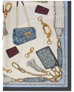 Pinko Silky Scarves - Bleu