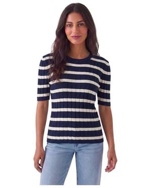 Roberto Collina T-Shirt A Righe - Blauw
