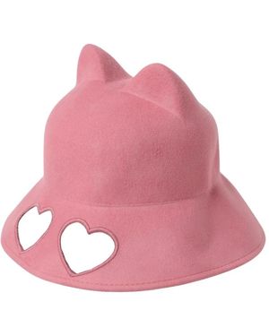 Vivetta Katzenohren Eimerhut Mit Herz-Ausschnitten - Pink