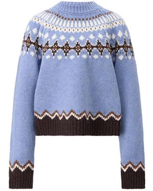 Alanui Round-Neck Knitwear - Blauw