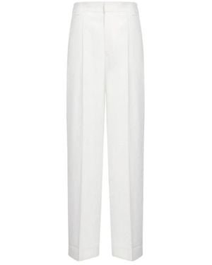 Dondup Broeken ,Wit ,Leer Pantalone Abby