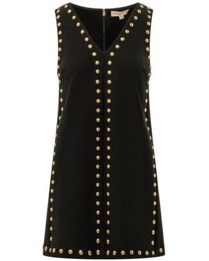 Michael Kors V-Hals Jurk Met Studs - Zwart