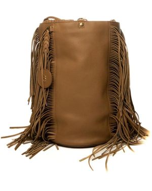 Tosca Blu Drawstring Bucket Rugzak - Bruin