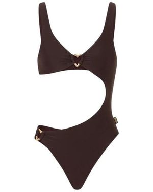 Moschino Lycra Badpak Met Één Stuk - Bruin
