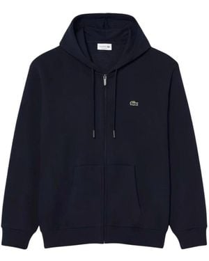 Lacoste Hoodies & Sweatvesten ,Blauw ,Katoen Zip-Throughs