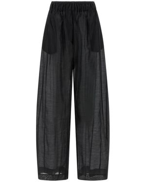 Thelatest Wide Trousers - Black