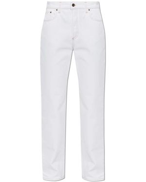 Versace Jeans ,Wit ,Katoen Slightly Tapered Leg Jeans