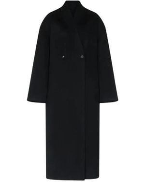 Loulou de Saison Jassen ,Zwart ,Wol Aris Oversized Jas