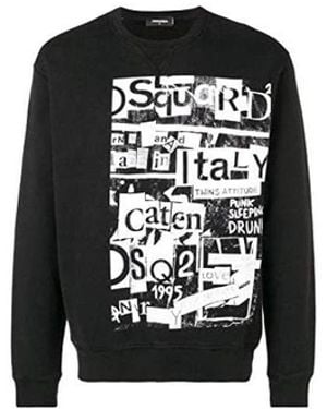 DSquared² Printed Sweatshirt - Zwart