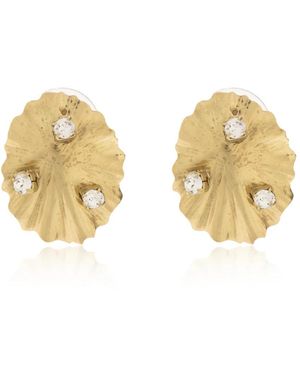 Ulla Johnson Accessoires ,Geel ,Satijn Messing Oorbellen - Metallic
