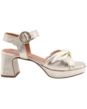 CTWLK Schoenen ,Geel ,Ambika Hoge Hak Sandalen - Wit
