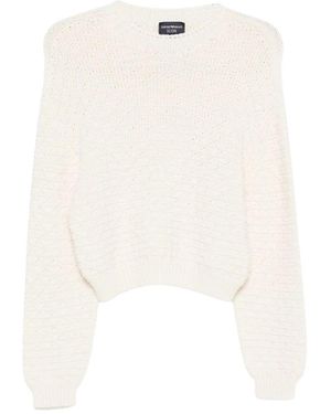 Emporio Armani Round-Neck Knitwear - White