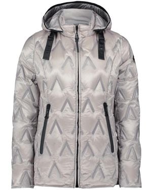 GIL BRET Gemusterte Daunenjacke Mit Verstellbarer Kapuze - Grau