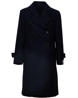 Caruso Single-Breasted Coats - Blue