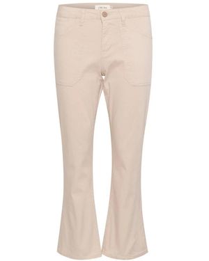 Cream Cropped Jeans - Natural