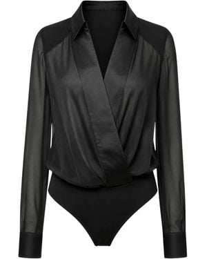 Elisabetta Franchi Georgette Viscose Body - Zwart