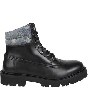 DSquared² Warm Up Monogramm Ankle Boots - Schwarz