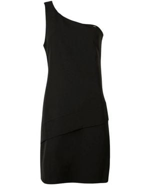 Pinko One-Shoulder Minikleid - Schwarz