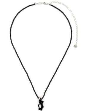 YVMIN Accessoires ,Zwart ,Hangerketting Met Teddybeer-Motief - Metallic
