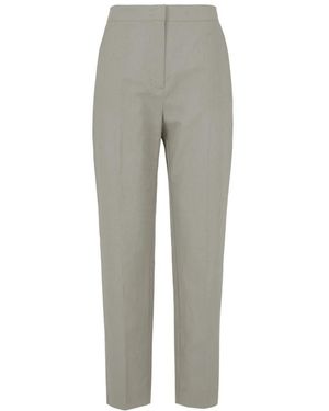 Bomboogie Slim Fit Broek Van Linnen-Katoenmix - Grijs