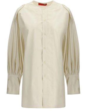 Thelatest Cher Poplin Fermo Shirt - Naturel