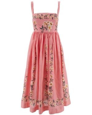 Agua Bendita Midi Dresses - Red