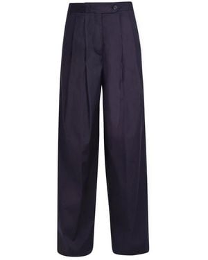 Semicouture Wide Trousers - Bleu