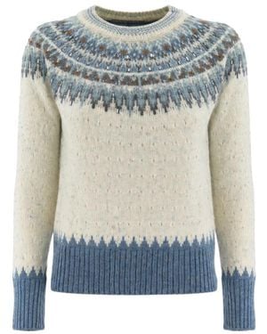 Ermanno Scervino Round-Neck Knitwear - Bleu