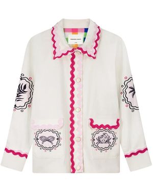 FABIENNE CHAPOT Jassen ,Katoen Melodie Embro Jacket - Roze