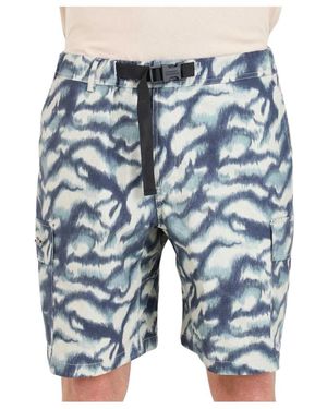 GARMENT WORKSHOP Stretch Baumwoll-Bermudashorts - Blau