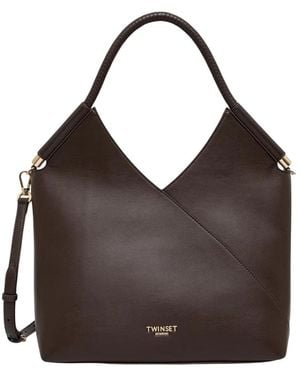 Twinset Tote Bags - Marrone
