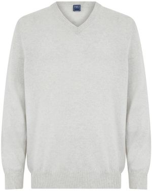 Fedeli V-Ausschnitt Pullover - Weiß