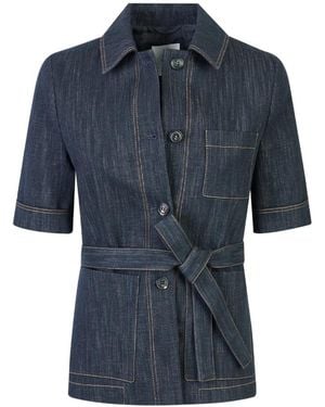 Eleventy Denim Jackets - Blue