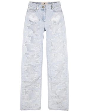 Elisabetta Franchi Straight Fit Jeans - Blue