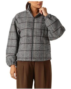 Another Label Sarah Check Jacket - Grijs