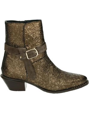 Floris Van Bommel Schoenen ,Geel ,Leer Gouden Westernlaars Enzi Stijl - Groen