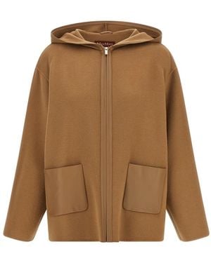 Max Mara Hoodies & Sweatvesten ,Bruin ,Trench Coats