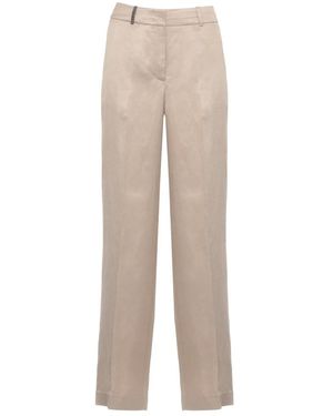 Peserico Wide Trousers - Natural