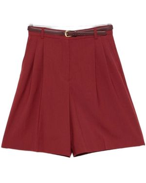 Max Mara Mstadorno Bermuda Shorts Met Riem - Rood