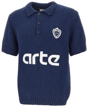 Arte' Round-Neck Knitwear - Blue