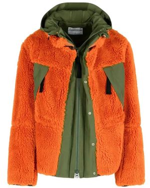 Sacai Jassen ,Veelkleurig ,Wol Blouson - Oranje