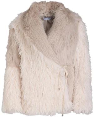 WEILI ZHENG Faux Fur & Shearling Jackets - Natural