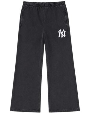 Champion Broeken ,Zwart ,Katoen Pantalone Ny Wide Leg - Blauw
