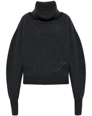 Jacquemus Truien & Vesten ,Grijs ,Wol La Maille Pallone Sweater - Zwart