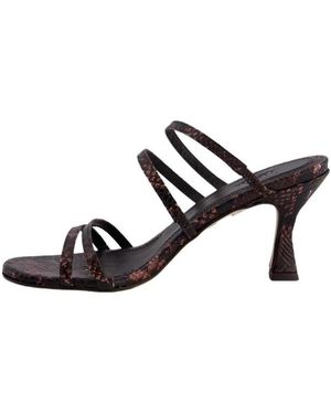 Toral Heeled Mules - Nero